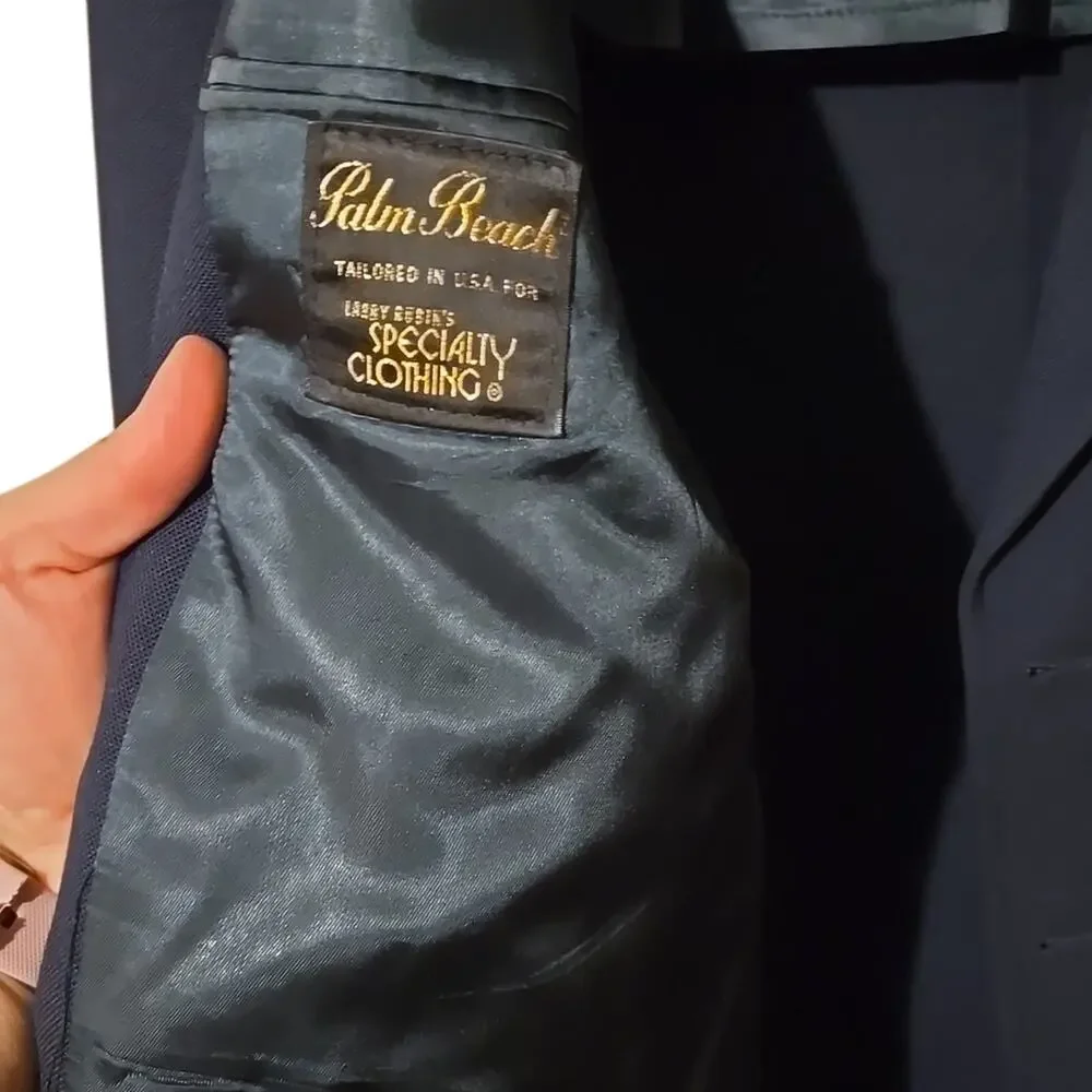 Vintage Palm Beach Med/Large High Quality Classic Black Blazer [0149]